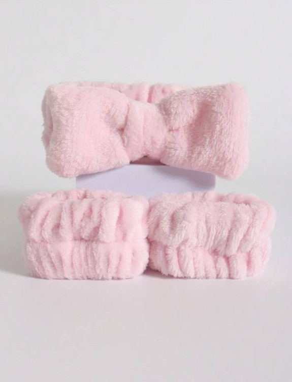 Facial headband and wristband