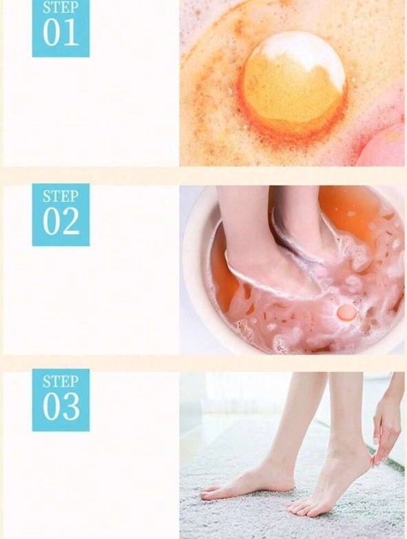 Foot soap bath bomb