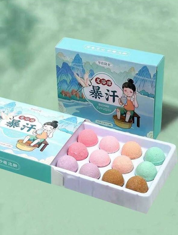 Foot soap bath bomb