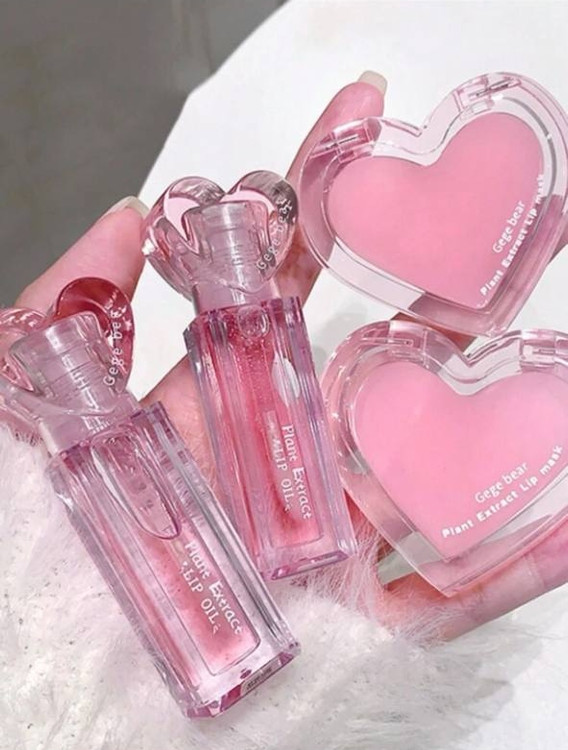 lip oil and lip mask care set