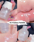 Bow Milk Jar Lip Gloss Moisturizing Mirror Water Shine With Fine Twinkle / Lip Oil in Bowknot Jar