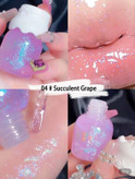 Bow Milk Jar Lip Gloss Moisturizing Mirror Water Shine With Fine Twinkle / Lip Oil in Bowknot Jar