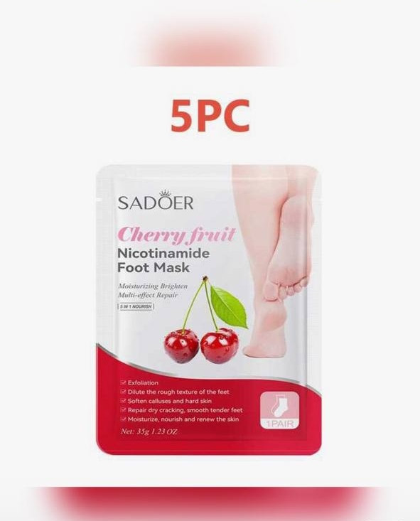 SADOER Papaya shine Nicotinamide Foot Mask (Moisturizing Brighten Multi-effect Repair)