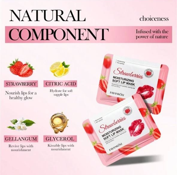 FAYANKOU Strawberries Moisturizing Soft Lip MFAYANKOU Strawberries Moisturizing Soft Lip Mask