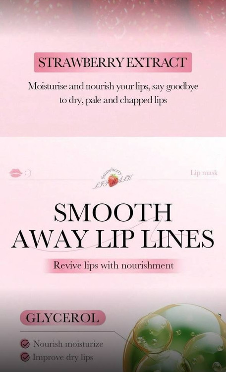 FAYANKOU Strawberries Moisturizing Soft Lip MFAYANKOU Strawberries Moisturizing Soft Lip Mask