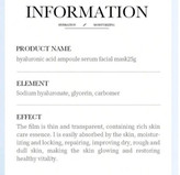 SADOER Hyaluronic Acid Ampoule Serum Facial mask