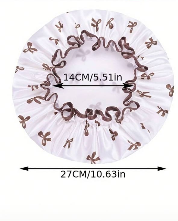 Waterproof Double-Layer Shower Cap