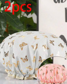 Waterproof Double-Layer Shower Cap