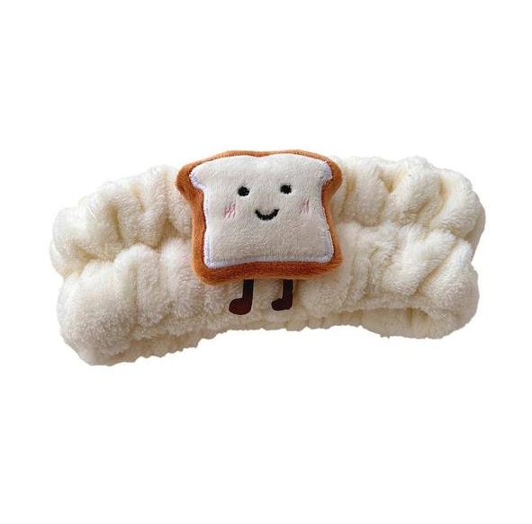 Cute Toast/Cookie Plush Headband and Wristbands Set