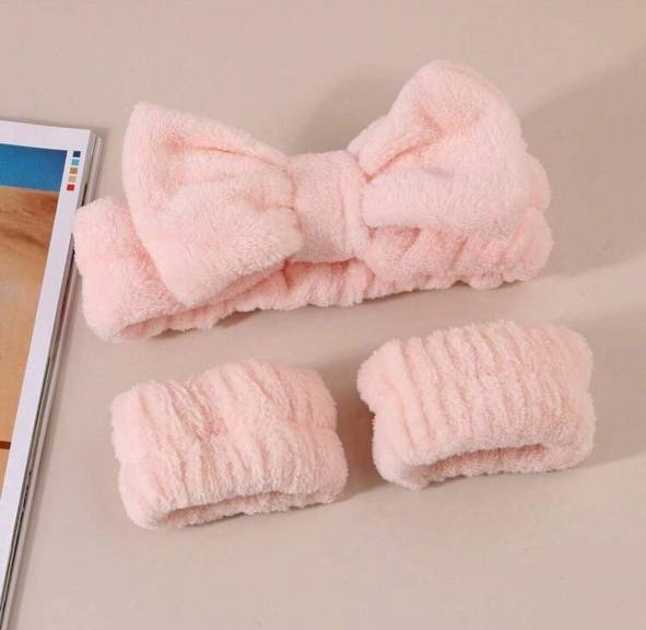 Facial headband and wristband