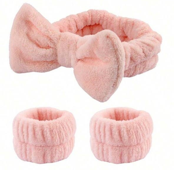 Facial headband and wristband