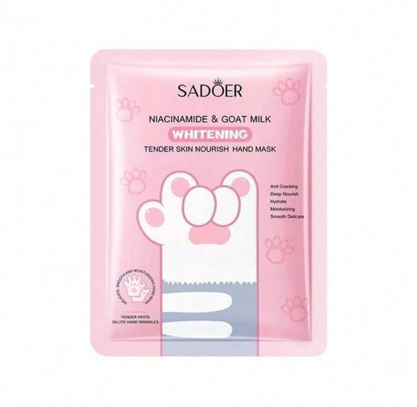 SADOER Niacinamide & Goat Milk Whitening Hand Mask