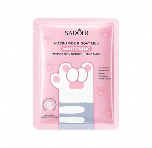 SADOER Niacinamide & Goat Milk Whitening Hand Mask